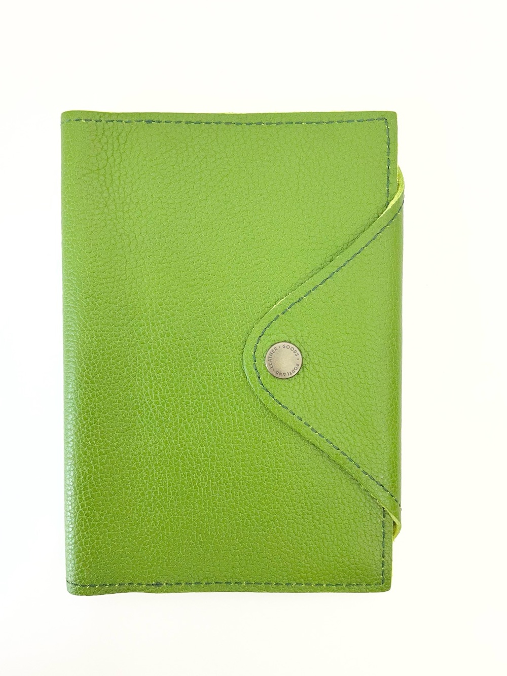 Portland Leather Medium Snap Journal in Pebbled Green-NEW